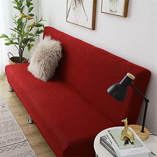 ABZDUNG Sofabezug Ohne Armlehnen Klappsofa Bett 2-3 Sitzer All-Covered Stretch Sofabezüge Universal Anti-Rutsch Sofabezug(Borgogna,150-190cm) von ABZDUNG