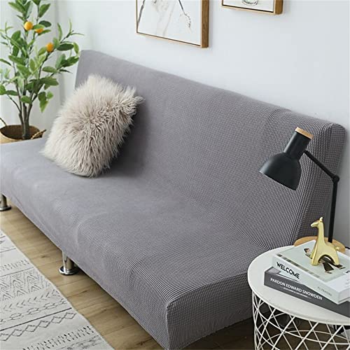 ABZDUNG Sofabezug Ohne Armlehnen Klappsofa Bett 2-3 Sitzer All-Covered Stretch Sofabezüge Universal Anti-Rutsch Sofabezug(Grigio Chiaro,120-150cm) von ABZDUNG