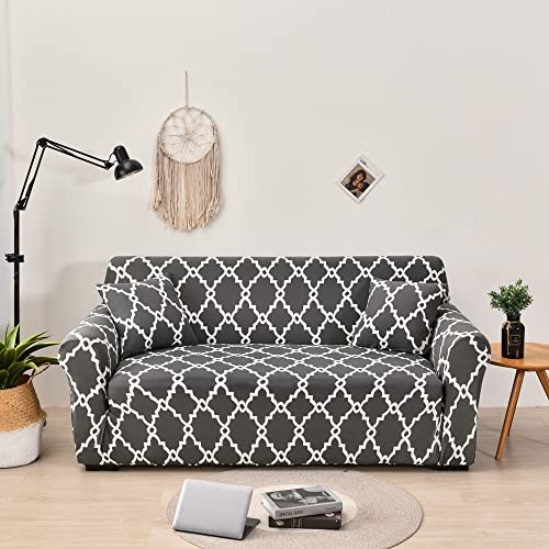 ABZDUNG Sofabezug mit Armlehnen Sofabezug Sofabezug mit Ecke Halbinsel Stretch Sofaschoner(C,235—300 cm) von ABZDUNG