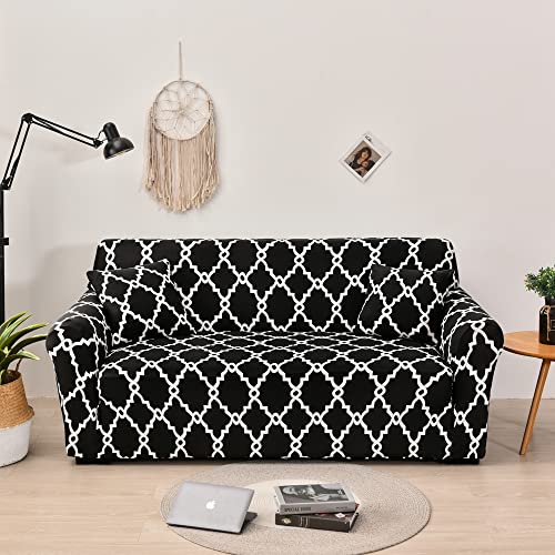 ABZDUNG Sofabezug mit Armlehnen Sofabezug Sofabezug mit Ecke Halbinsel Stretch Sofaschoner(D,235—300 cm) von ABZDUNG