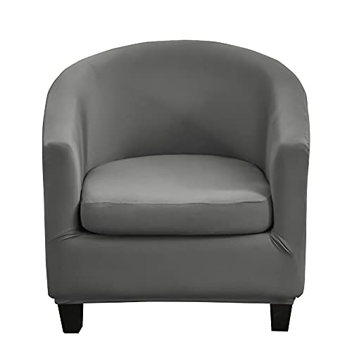 ABZDUNG Stretch Chesterfield Einzelsesselbezug, 2-teiliger Chesterfield Sesselbezug, Universal Sesselbezug(Grigio) von ABZDUNG