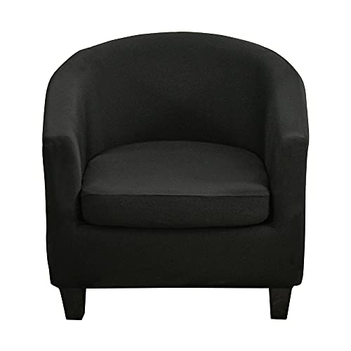 ABZDUNG Stretch Chesterfield Einzelsesselbezug, 2-teiliger Chesterfield Sesselbezug, Universal Sesselbezug(Nero) von ABZDUNG