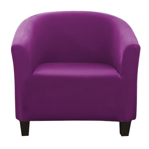 ABZDUNG Stretch Chesterfield Sesselbezug 1 Sitzer Stuhlbezug Tüll Stuhlhussen Cocktailsesselbezug(Candy Purple) von ABZDUNG
