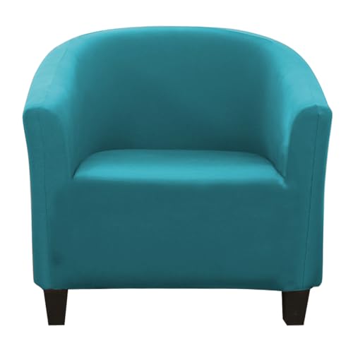 ABZDUNG Stretch Chesterfield Sesselbezug 1 Sitzer Stuhlbezug Tüll Stuhlhussen Cocktailsesselbezug(Peacock Blue) von ABZDUNG