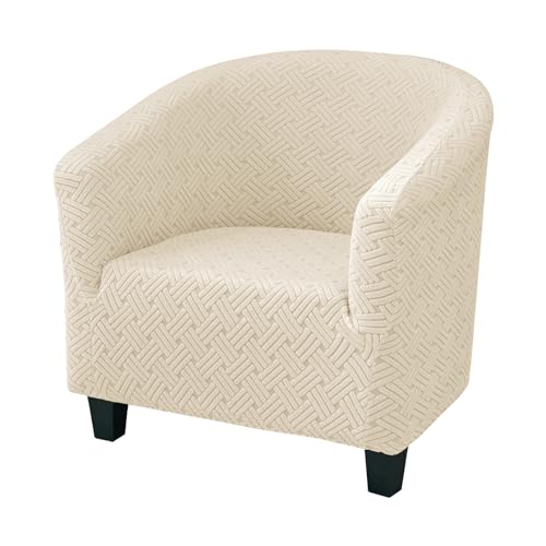 ABZDUNG Stretch-Einzelsesselbezug, schicker Jacquard-Chesterfield-Sesselbezug, universeller Sesselbezug – waschbarer Bezug for Wohnzimmer, Bar, Rezeption(Beige) von ABZDUNG