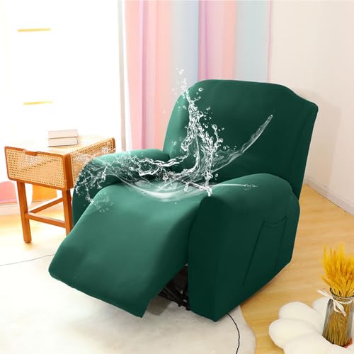 ABZDUNG Stretch-Liegesesselbezug mit Tasche, 1/2/3-Sitzer-Universal-1-Sitzer-Sesselbezug, waschbarer Sitzbezug, Relaxsesselbezüge(Verde,3 posti) von ABZDUNG