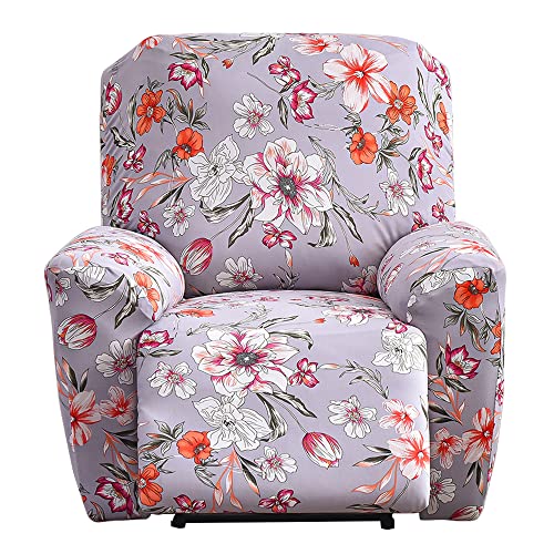 ABZDUNG Stretch-Liegestuhl-Bezüge, Liegestuhl-Bezüge, 4-teilig, Relax-Liegestuhl-Bezug, 1-Sitzer-Liegestuhl-Bezug(D4) von ABZDUNG