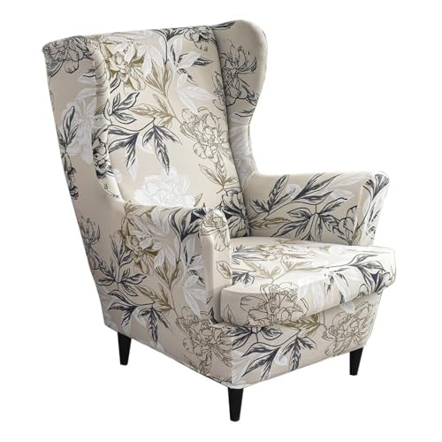 ABZDUNG Stretch-Ohrensessel-Bezüge - 2-teiliger Schonbezug - Stretch-Ohrensessel-Bezüge(D) von ABZDUNG