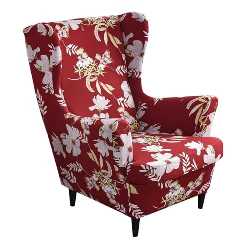 ABZDUNG Stretch-Ohrensessel-Bezüge - 2-teiliger Schonbezug - Stretch-Ohrensessel-Bezüge(G) von ABZDUNG