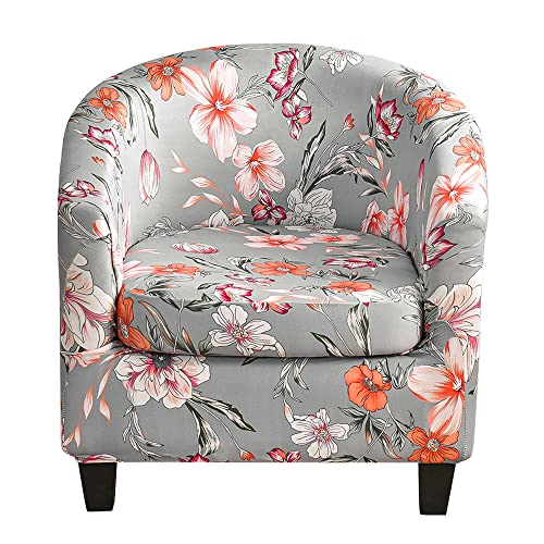 ABZDUNG Stretch-Schonbezug for Chesterfield-Sessel, 2-teilig, Bezug for Sessel, Tullsta-Kissenbezug(Frutti Autunnali) von ABZDUNG