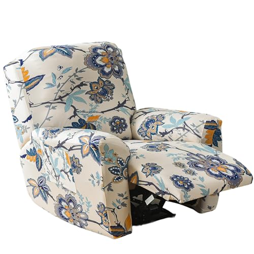 ABZDUNG Stretch Sesselbezug Sessel Schonbezug, 4 Teiliger Relaxsesselbezug, Kompletter Relaxsessel Sitzbezug mit Taschen(A) von ABZDUNG