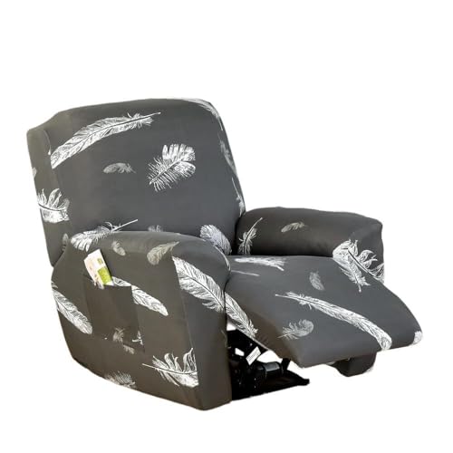 ABZDUNG Stretch Sesselbezug Sessel Schonbezug, 4 Teiliger Relaxsesselbezug, Kompletter Relaxsessel Sitzbezug mit Taschen(B) von ABZDUNG