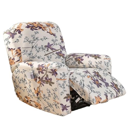 ABZDUNG Stretch Sesselbezug Sessel Schonbezug, 4 Teiliger Relaxsesselbezug, Kompletter Relaxsessel Sitzbezug mit Taschen(I) von ABZDUNG