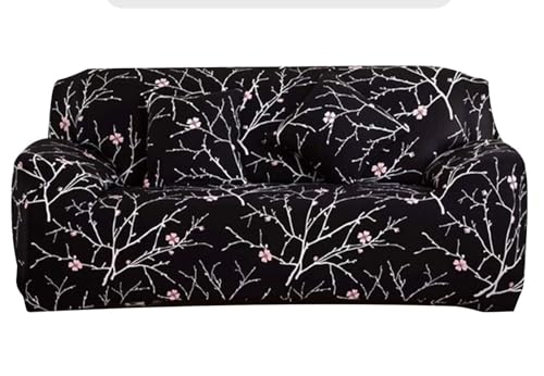 ABZDUNG Stretch-Sofabezug, 1-Sitzer-Sofa-Schonbezug mit Armlehnen, mit 2 Kissenbezügen, modernes Muster, Sofabezug, universeller, Rutschfester, waschbarer Sofaschoner(Medium,4 Posti+Copricuscini*2) von ABZDUNG