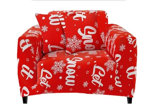 ABZDUNG Stretch-Sofabezug, 1-Sitzer-Sofa-Schonbezug mit Armlehnen, mit 2 Kissenbezügen, modernes Muster, Sofabezug, universeller, Rutschfester, waschbarer Sofaschoner(T,1 Posto+Copricuscini*2) von ABZDUNG