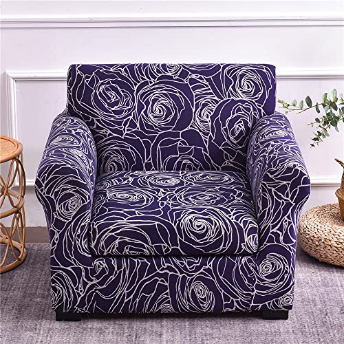 ABZDUNG Stretch-Sofabezug for 1-Sitzer mit Armlehnen, Sofa-Schonbezug mit separaten Kissen, universelle Elegante Sofabezüge mit Blumen-Sofabezug(C,1 Posti) von ABZDUNG