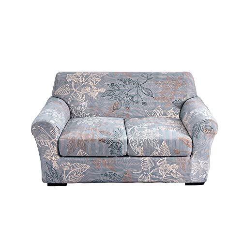 ABZDUNG Stretch-Sofabezug for 1-Sitzer mit Armlehnen, Sofa-Schonbezug mit separaten Kissen, universelle Elegante Sofabezüge mit Blumen-Sofabezug(J,2 Posti) von ABZDUNG