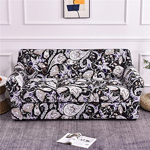 ABZDUNG Stretch-Sofabezug for 1-Sitzer mit Armlehnen, Sofa-Schonbezug mit separaten Kissen, universelle Elegante Sofabezüge mit Blumen-Sofabezug(K,3 Posti) von ABZDUNG