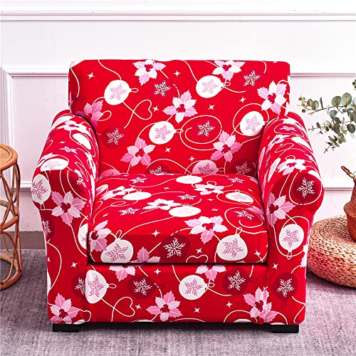 ABZDUNG Stretch-Sofabezug for 1-Sitzer mit Armlehnen, Sofa-Schonbezug mit separaten Kissen, universelle Elegante Sofabezüge mit Blumen-Sofabezug(Medium,1 Posti) von ABZDUNG