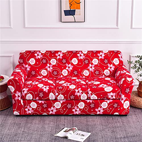 ABZDUNG Stretch-Sofabezug for 1-Sitzer mit Armlehnen, Sofa-Schonbezug mit separaten Kissen, universelle Elegante Sofabezüge mit Blumen-Sofabezug(Medium,3 Posti) von ABZDUNG