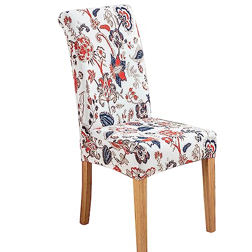 ABZDUNG Stuhlhussen for Esszimmerstühle, Stuhlhussen for Küchenstühle, Stuhlhussen for Esszimmerstühle, Stuhlhussen mit elastischer Rückenlehne(D4,6 pezzi) von ABZDUNG