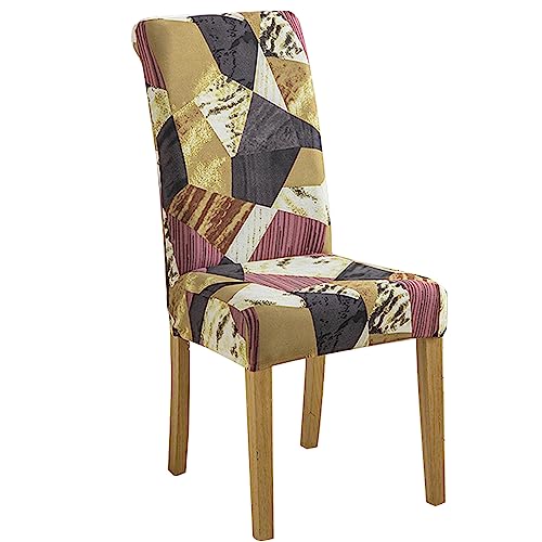 ABZDUNG Stuhlhussen for Esszimmerstühle, Stuhlhussen for Küchenstühle, Stuhlhussen for Esszimmerstühle, Stuhlhussen mit elastischer Rückenlehne(S4,4 pezzi) von ABZDUNG