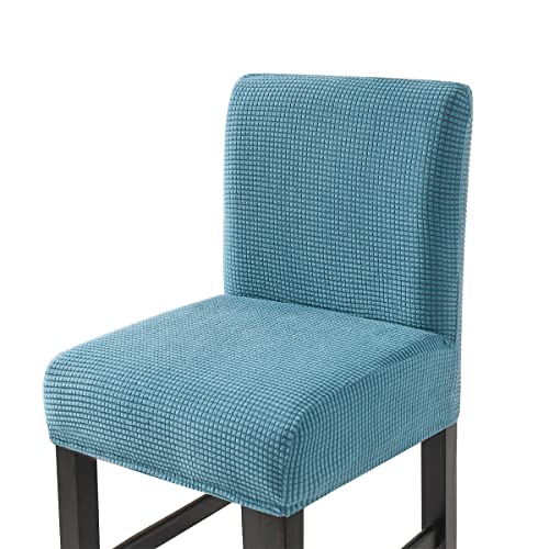 ABZDUNG Stuhlhussen for Hocker, Stretch, Schonbezüge for Barstühle, Stretch, niedrige Rückenlehne, Esszimmerstuhlbezüge, 4 Stück(Cielo Blu,2 pezzi) von ABZDUNG
