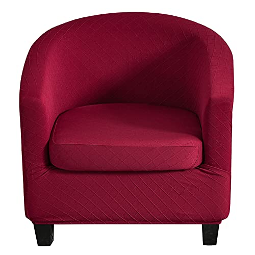 ABZDUNG Tullsta Sesselbezug Chesterfield Sesselbezüge 1 Sitzer Sesselbezug Chesterfield 1 Sitzer Cocktailstuhlbezug Barstuhlbezüge(Vino Rosso) von ABZDUNG