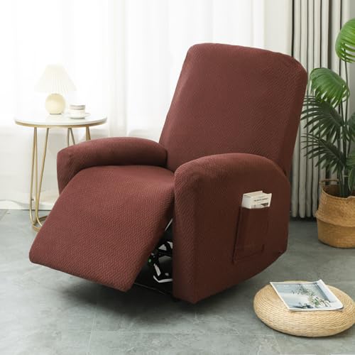 ABZDUNG Universal-Bezug for Relaxsessel, Jacquard-Stretch-Bezüge for Relaxsessel, 1-Sitzer-Sesselbezug mit Tasche, Bezug for Relaxsessel, abnehmbare Stuhlbezüge(D) von ABZDUNG