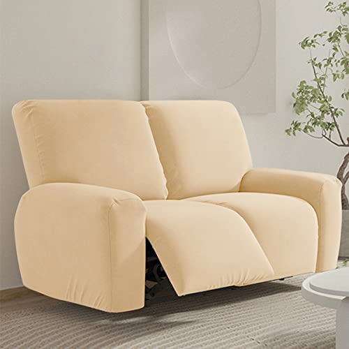 ABZDUNG Universalbezug for elektrische Liegestühle, Stretch-Einzelsitzer-Stuhlbezug mit Taschen, abnehmbare und waschbare Liegestuhlbezüge(Beige,2 Posto) von ABZDUNG