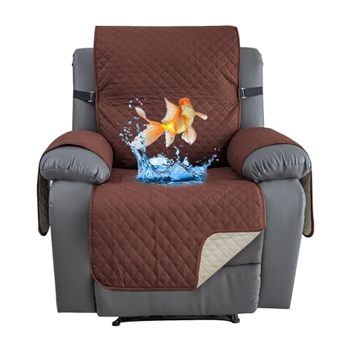 ABZDUNG Wasserdichter Sofabezug for Liegesessel, super rutschfest, waschbarer Möbelschutz for Wohnzimmer, Kinder, Hunde und Haustiere(Caffè) von ABZDUNG