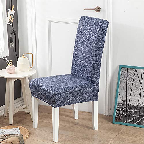 Stuhlbezug aus Spandex-Stretch mit Rückenlehne, moderner Stuhlbezug in Volltonfarbe, waschbar und abnehmbar, Dekor for Esszimmer, Hotel, Bankettparty(Grigio Scuro,6 Pezzi) von ABZDUNG