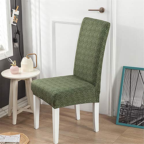 Stuhlbezug aus Spandex-Stretch mit Rückenlehne, moderner Stuhlbezug in Volltonfarbe, waschbar und abnehmbar, Dekor for Esszimmer, Hotel, Bankettparty(Verde,6 Pezzi) von ABZDUNG