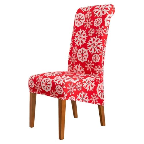 Stuhlhussen for Esszimmerstühle zur Dekoration von Hochzeitsbanketten und Partys, rote weihnachtliche Stretch-Stuhlhussen mit hoher Rückenlehne, waschbarer universeller Stuhlschutz, elastische Sitzbez von ABZDUNG