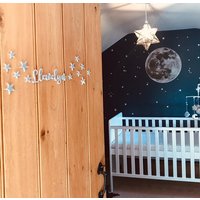 Farbiges Acryl Tür Namensschild Mit Sternen Oder Herzen - Kinderzimmer Schild Baby Name Laser Farbiges Spielzeug Box von ABeautifulSignShop