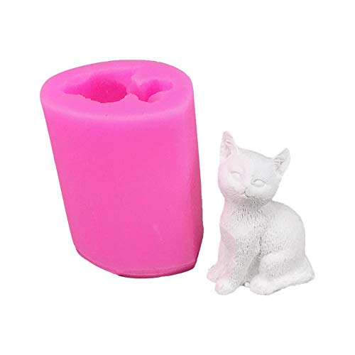 ABenxxou Silastic Mold, 3D Kleine Katzekerzenform, DIY Silikonform zur Herstellung von Kuchen, Seifen, Pudding, Pralinen und anderen Kunsthandwerk von ABenxxou