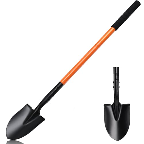 Orange Gartenschaufel mit langem Stiel von ABtool