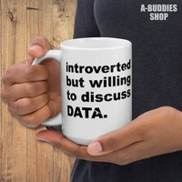 Introvertierter Data Ingenieur Kaffeetasse - Datenanalyst Weiße Tasse von ABuddies