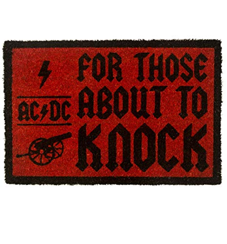 Import Pyramid – Paillasson en Fibre de Coco – ACDC -About to Knock – 40x60cm – Licence officeille von Import