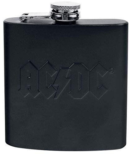 AC/DC HFAC01 Flachmann, Stahl, Schwarz, 9.5 x 2 x 10 cm, 1-Einheit von AC/DC