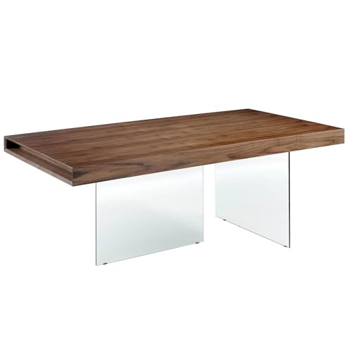 Ángel Cerdá - Esstisch aus Nussbaumholz mit Glasbeinen - Moderner rechteckiger Esstisch - Elegantes Wohnzimmertisch - 200 x 100 x 75 cm Ángel Cerdá - Esstisch aus Nussbaumholz mit Glasbeinen - Moderner rechteckiger Esstisch - Elegantes Wohnzimmertisch - 200 x 100 x 75 cm von AC ANGEL CERDÁ