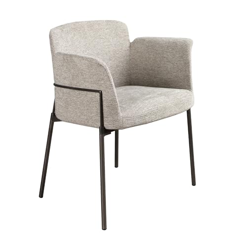 Ángel Cerdá - Gepolsterter Esszimmerstuhl in Hellgrau - Modernes und Elegantes Design - 58 X 60 X 85 cm - Beine aus Goldenem Edelstahl und Gepolsterte Rückenlehne Ángel Cerdá - Gepolsterter Esszimmerstuhl in Hellgrau - Modernes und Elegantes Design - 58 X 60 X 85 cm - Beine aus Goldenem Edelstahl und Gepolsterte Rückenlehne von AC ANGEL CERDÁ