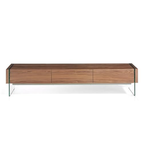 Ángel Cerdá - TV-Möbel aus Nussbaum mit Glasseiten - TV-Möbel aus Holz mit sanft schließenden Schubladen - modern, langlebig und funktionell - 188 x 45 x 39 cm Ángel Cerdá - TV-Möbel aus Nussbaum mit Glasseiten - TV-Möbel aus Holz mit sanft schließenden Schubladen - modern, langlebig und funktionell - 188 x 45 x 39 cm von AC ANGEL CERDÁ