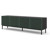 Ac-deco - TV-Möbel Philaé mit 4 Türen, Grün und Schwarz, 200cm Ac-deco - TV-Möbel Philaé mit 4 Türen, Grün und Schwarz, 200cm von AC-DECO