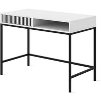 Schminktisch RAVENNA F 112x50 cm Schreibtisch Konsole mit Schublade mattweiß von AC-DECO