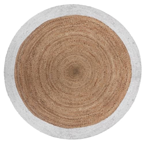 ATMOSPHERA CREATEUR D'INTERIEUR KURS Jute White Edge D120 von ATMOSPHERA CREATEUR D'INTERIEUR