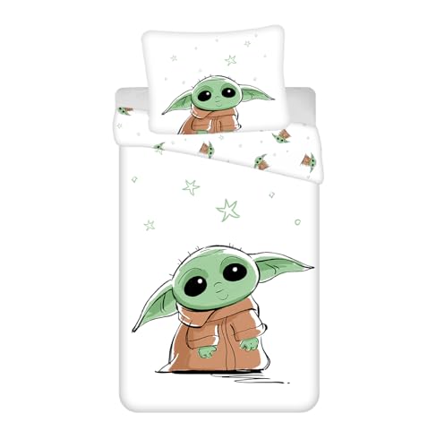 Disney – Bettwäsche aus Baumwolle Star Wars: Baby Yoda – 140 x 200 cm von AC-Déco