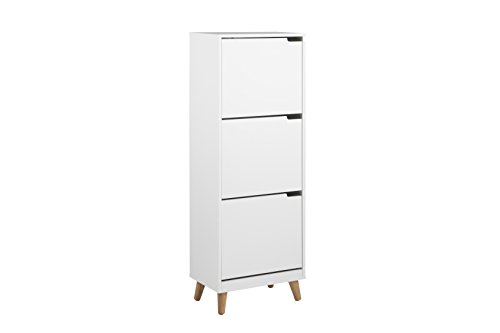 AC Design Furniture 0000064082 Schuhschrank, Mariela, Holz, weiß, 30 x 47 x 133.5 cm AC Design Furniture 0000064082 Schuhschrank, Mariela, Holz, weiß, 30 x 47 x 133.5 cm von AC Design Furniture