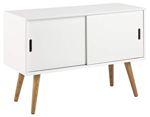 AC Design Furniture 60602 Anrichte Mariela, Türen 2 Stück, 100 x 38 x 69,5 cm, Holz, weiß von AC Design Furniture