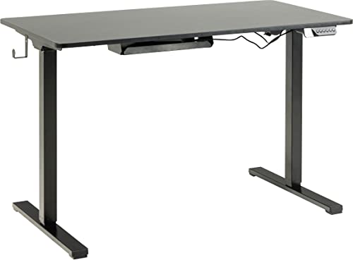 AC Design Furniture Cajsa Höhenverstellbarer Schreibtisch mit Elektrischer Verstellung, 4 Voreinstellungen, USB-C, Elektrischer Bürotisch in Schwarz, Home Office Möbel, B: 120 x H: 73 x T: 60 cm von AC Design Furniture